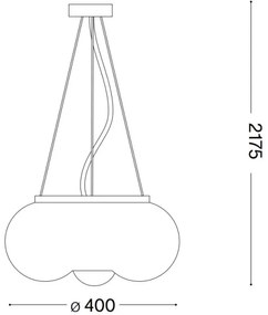 Ideal Lux - LED Csillár zsinóron ARIZONA 3xGX53/9W/230V átm. 40 cm fehér