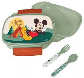 Disney Mickey Nature szendvicsdoboz + evőeszköz szett