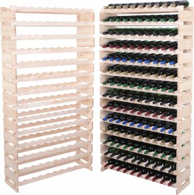 Palacktartó állvány moduláris fa bortartó állvány 14x10 Építs úgy, mint egy építőkocka