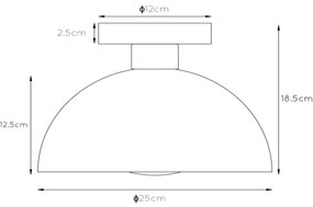 Lucide 45196/01/44 - Mennyezeti lámpa SIEMON 1xE27/40W/230V narancs