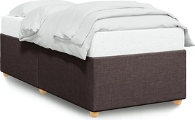 vidaXL sötétbarna szövet ágykeret matrac nélkül 100x200 cm