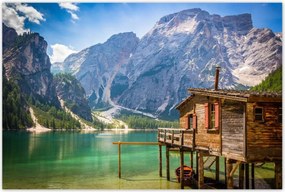 Poszterek 120x80 Fa házikó a hegyekben