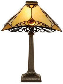 Tiffany asztali lámpa Bézs 36x50 cm