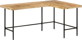 vidaXL íróasztal 165x110x77 cm tömörfa mangó és vas