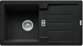 Franke Strada gránit mosogató 78x43.5 cm fekete 114.0676.328