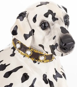 Figura Dalmata Műanyag Fekete, Fehér 14x31x15cm