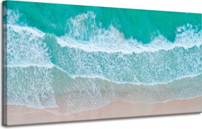 Vászonkép Tenger Hullámok Víz Tengerpart 120x60 cm Ideális ajándék