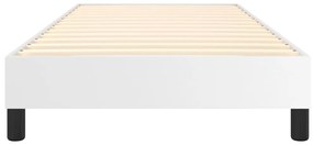 fehér műbőr rugós ágykeret 90x190 cm