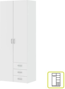 Szekrény, fehér, GWEN 70425