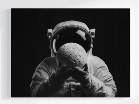 Vászonkép Canvas Portré Űrhajós Hold Űr B&w Tudomány 100x75