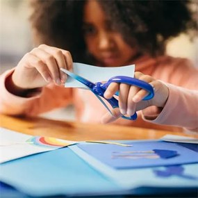 Olló, iskolai, 15 cm, balkezes, FISKARS, ombré kék (IF1067854)