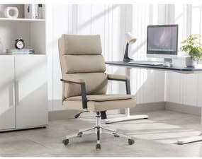 Irodai szék bézs műbőrrel. KA-D8104 SIL