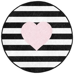 Fekete-fehér gyerek szőnyeg ø 100 cm Comfort – Mila Home