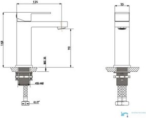 Szabadon álló EYN BC1320 fürdőszobai csaptelep, matt fekete, alacsony és magas kivitelben — 310 mm