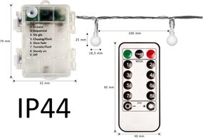 VOLTRONIC® Világítás 50 LED Színes 3AA + vezérlő