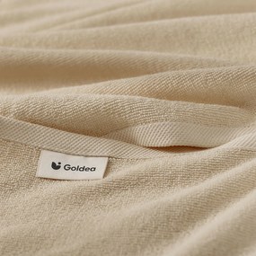 Goldea bordűr nélküli frottír törölköző és fürdőlepedő soft – bézsínű 50 x 100 cm