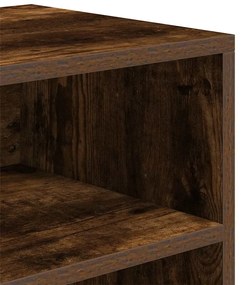 könyvszekrény füstös tölgy 60x30x71,5 cm szerelt fa