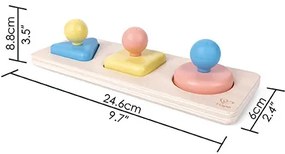 HAPE Montessori Tükrös Forma Puzzle - 10 hó+
