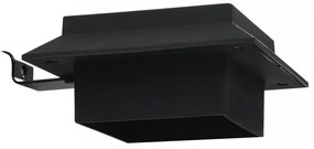 12 db fekete négyzet alakú kültéri napelemes LED lámpa 12 cm