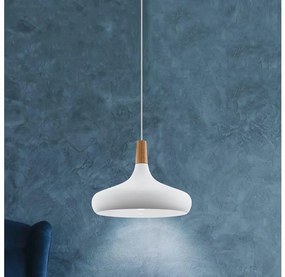 Eglo 901179-Függeszték kábellel SABINAR 1xE27/40W/230V Ø 40 cm fehér-