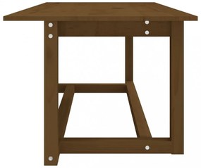 mézbarna tömör fenyőfa dohányzóasztal 110 x 55 x 45 cm