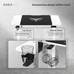 Diablo X-Tensio 1100 állítható magasságú íróasztal fehér