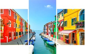 Kép - Burano sziget, Velence, Olaszország (90x60 cm)