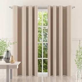Modern, egyszínű bézs függöny Klerina 150x250cm