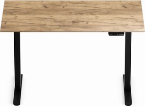 Elektromosan állítható magasságú íróasztal 120x67cm Craft tölgy / fekete | LVN System Control Flex+