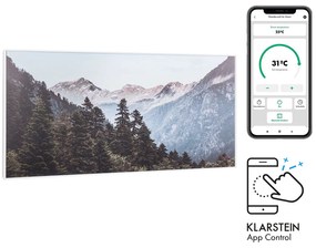 Klarstein Wonderwall Air Art Smart, infravörös hősugárzó, 120 x 60 cm, 700 W, alkalmazás, hegyek