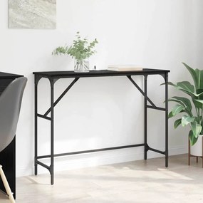 Konzolasztal Fekete tölgy 100 x 32 x 75 cm Faanyag