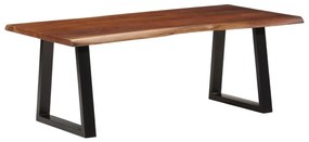 Mézbarna tömör akácfa dohányzóasztal 110 x 55 x 40 cm