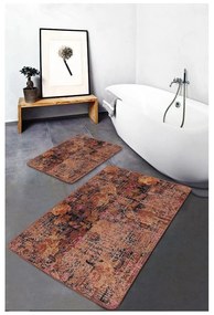 Barna bársony fürdőszobai kilépő szett 2 db-os 60x100 cm – Mila Home