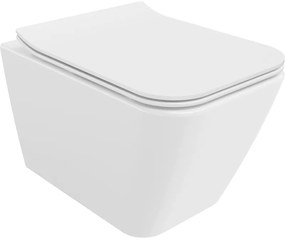 Mexen Cube perem nĂ©lkĂŒli wc csĂ©sze leeresztĆ automatikĂĄs ĂŒlĆkĂ©vel, Duroplaszt, FehĂ©r - 30924000