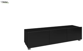 Calabrini  C RTV 150 TV szekrény magasfényű fekete 150 cm