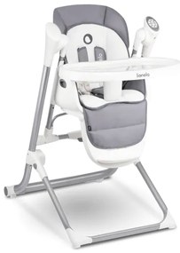 Lionelo - Gyermek étkezőszék NILES Szürke 4xAA
