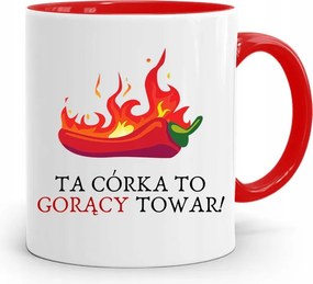 Piros Bögre Ajándék Lányomnak Forró Áru! fényképes nyomattal