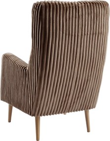 Füles fotel, taupe szürkésbarna/bükk, SAMY 1