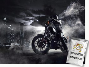 Fotótapéta Flizelina Város Éjszaka Motorkerékpár Köd Felhők 200x140 ragasztó