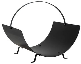 Tires acél tűzifa tartó, fekete 40x35x33,5 cm