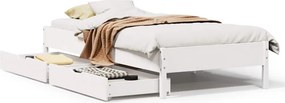 vidaXL fehér tömör fenyőfa ágy matrac nélkül 75 x 190 cm