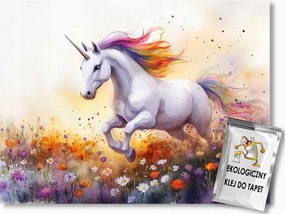 Fotótapéta Flizelina Gyerekek Mese Unikornis Virágok 416x290 ragasztó