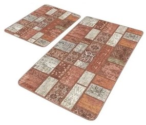 Barna bársony fürdőszobai kilépő szett 2 db-os 60x100 cm – Mila Home