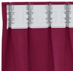 Függönyök függönyökkel 2 pcs Bordó 245x140cm Poliészter