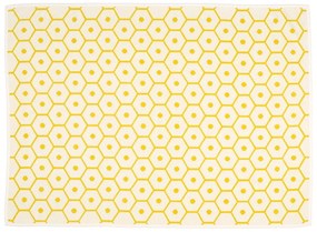 Sárga gyapjúkeverék takaró 140x180 cm Honey Lemon – Pappelina