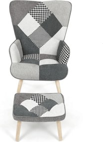 Relaxační křeslo, vícebarevná, látka, AK-305B PWBK2