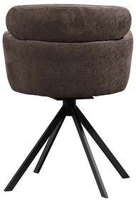 Sötétbarna kárpitozott karfás étkezőfotel Fenne – WOOOD