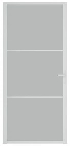 fehér matt üveg és alumínium beltéri ajtó 93 x 201,5 cm