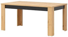 Asztal Boston CC112Artisan tölgy, Fekete tölgy, 77x90x160cm, Hosszabbíthatóság, Laminált forgácslap, Laminált forgácslap