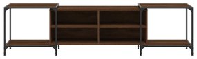 barna tölgy színű szerelt fa TV szekrény 203 x 37 x 50 cm